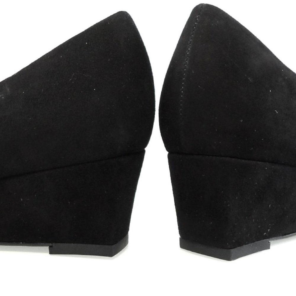 Stuart Weitzman Black Flats With Silver Accents - image 4